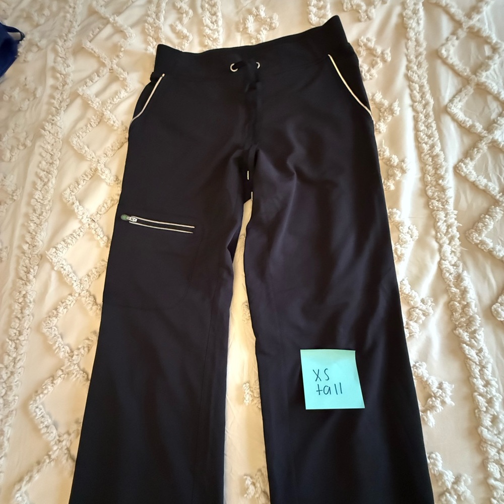 Healing Hands Black Drawstring Scrub Pants